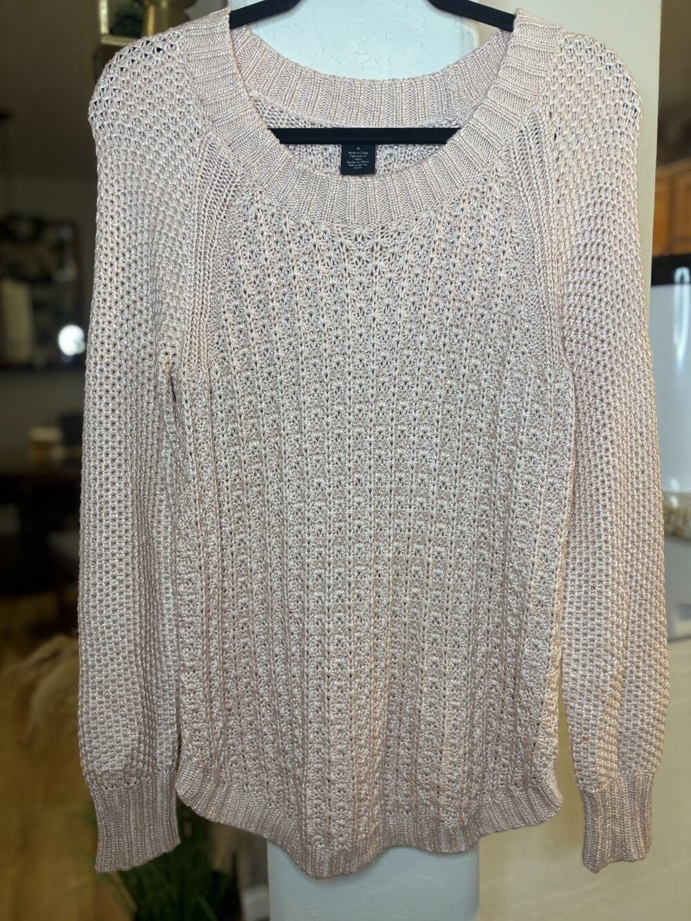 Calvin Klein Pink Knit Sweater Tunic Size M 6-10